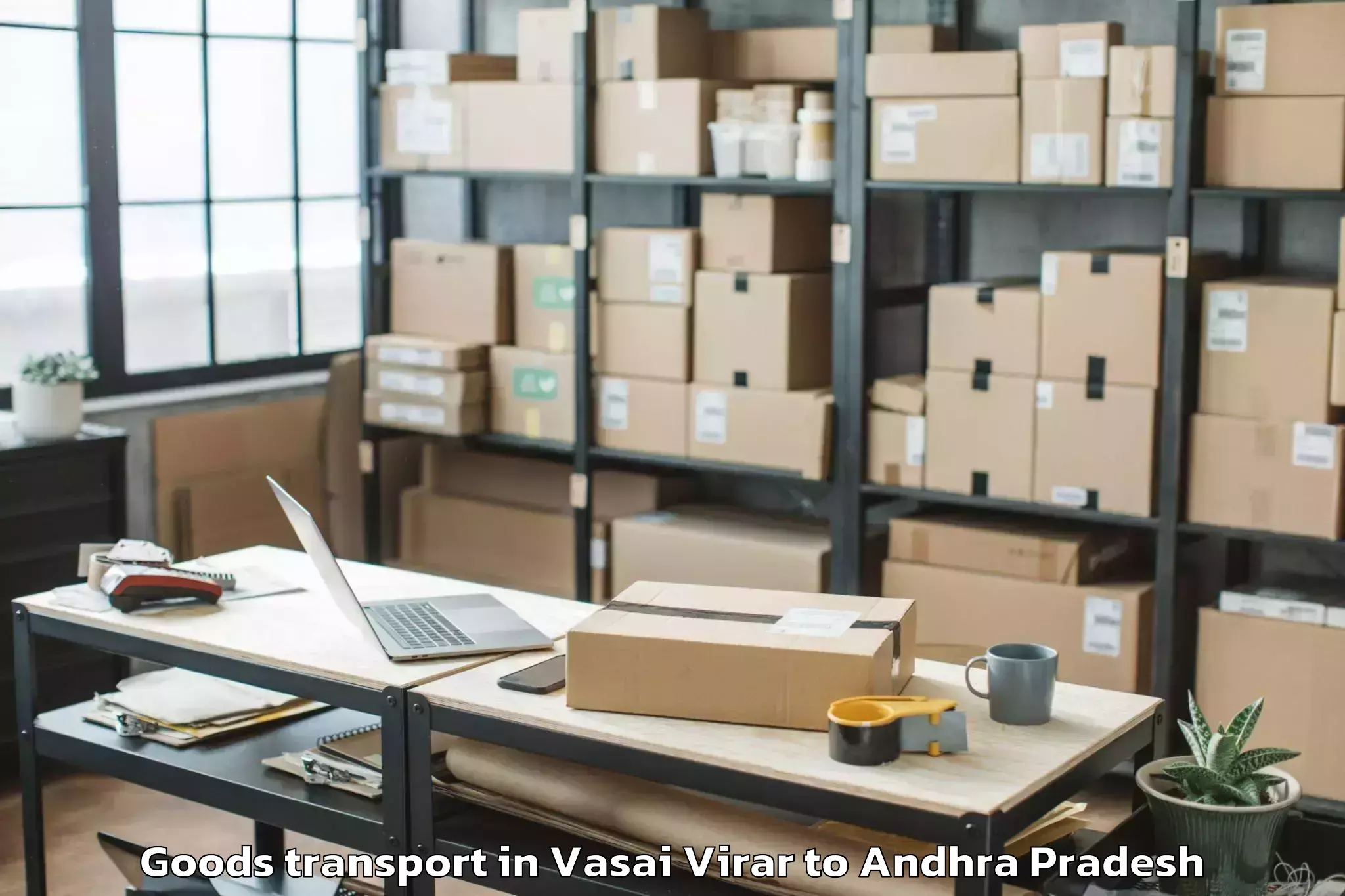 Top Vasai Virar to Pamuru Goods Transport Available